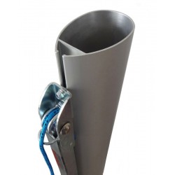 Multifunctional aluminum tournament volleyball posts, profile 116x76 mm, tension mechanism type SLIM