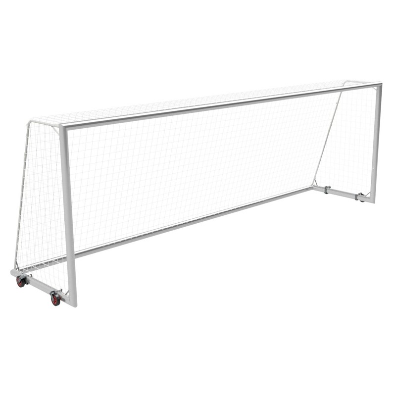 Mobile football goals 7,32x2,44 m with wheels, main frame and bottom frame - aluminum profile 120x100 mm