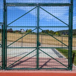 Gate with steel frame and...