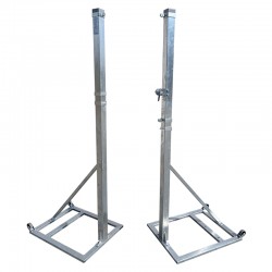 Steel volleyball posts with...