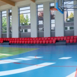 Stationary tribune with a...