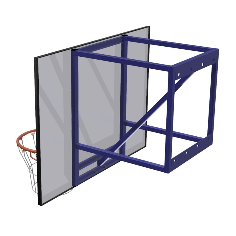 Wall-mounted training basketball set, projection: 70 cm