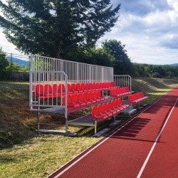 Stationary tribunes with...