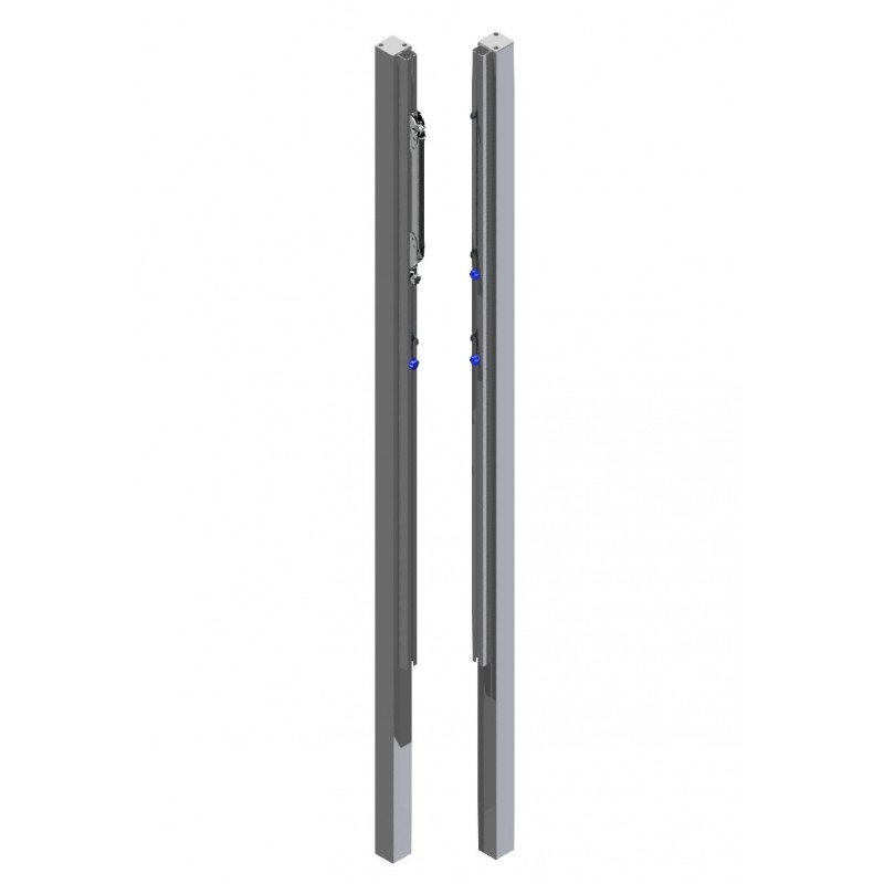 Multifunctional steel volleyball posts, profile 80x80 mm, tension mechanism type SLIM