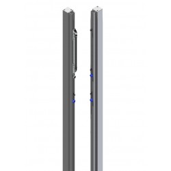Multifunctional steel volleyball posts, profile 80x80 mm, tension mechanism type SLIM
