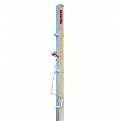 Steel volleyball posts with crank tension, profile 80x80 mm