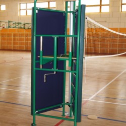 Protective pads for volleyball umpire stand