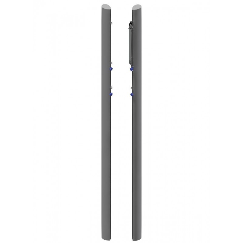 Multifunctional aluminum tournament beach volleyball posts, profile 116x76 mm, tension mechanism type SLIM Multifunctional aluminum tournament beach volleyball posts, profile 116x76 mm, tension mechanism type SLIM