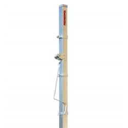 Steel beach volleyball posts with crank tension, profile 80x80 mm