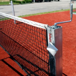 Steel tennis posts