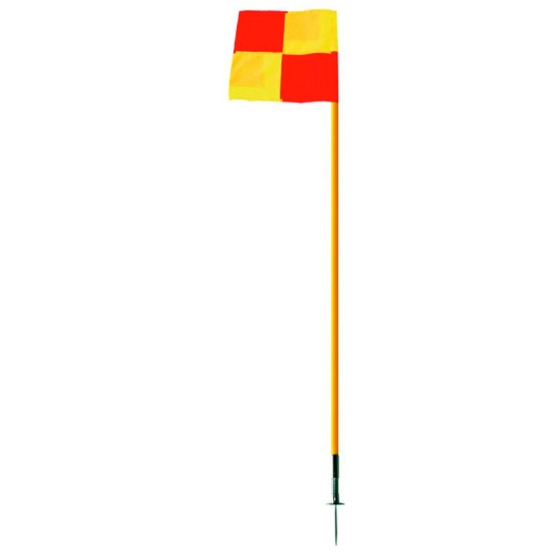 Corner flag made of polycarbonate, tilting with a pin