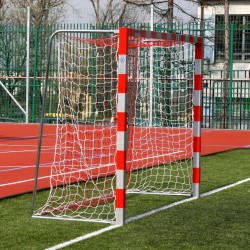 Steel handball goals, the main frame all-welded, with folding bows