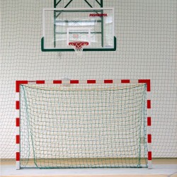 Aluminum handball goals, the main frame all-welded, with solid bows