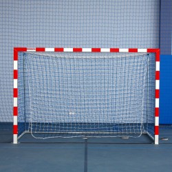 Aluminum handball goals, reinforced profile, the main frame connected in the corners, extended, with folding bows