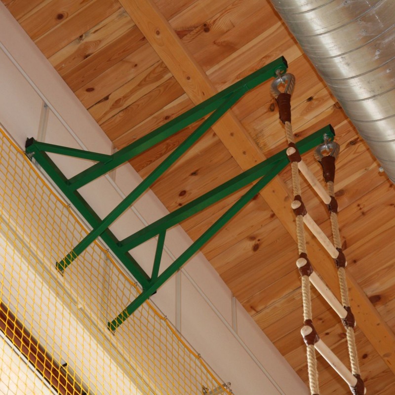 Wall-mounted bracket for fixing rope ladder