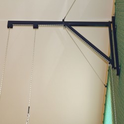 Wall-mounted folding bracket for fixing gymnastic rings