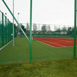 Set of elements for the installation of protective nets on outdoor playgrounds