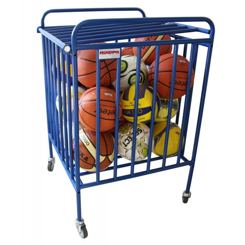 Lockable trolley for balls