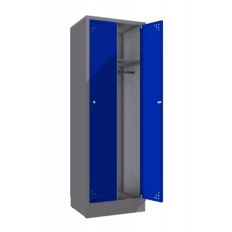 Double steel clothes locker