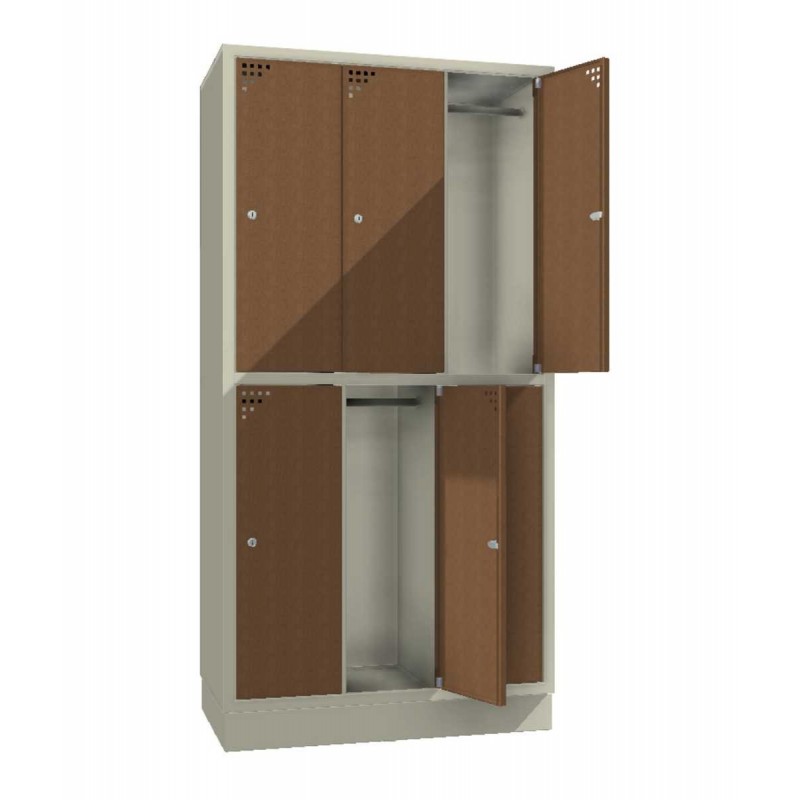 Steel safe locker with 6 compartments