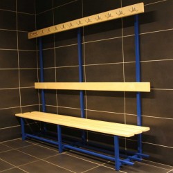 Bench with hangers for locker room (one-sided)