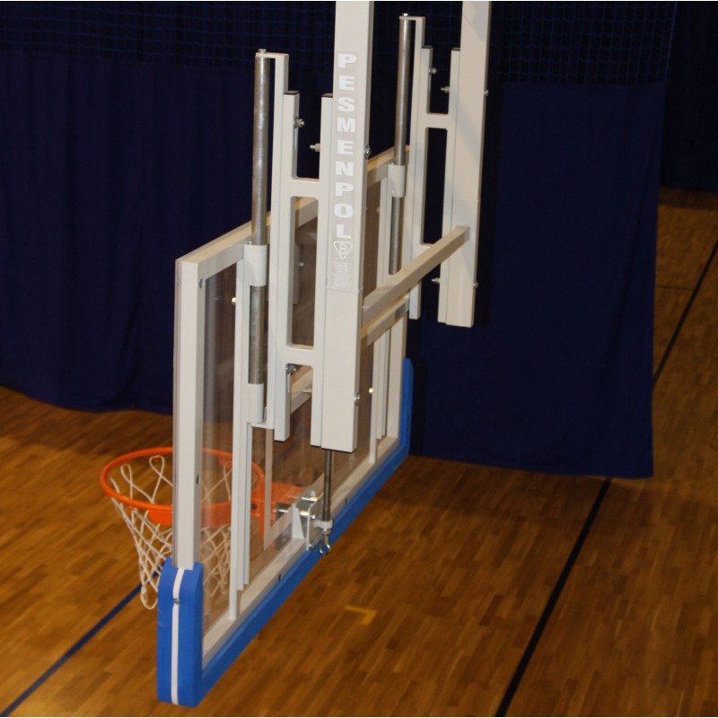 Height adjustment mechanism for basketball backboard 90x120cm