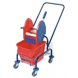 Single trolley for cleaning, painted