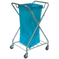 Single trolley for waste, galvanized