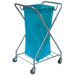 Single trolley for waste, galvanized