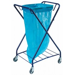 Single trolley for waste, powder coated