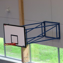 Tilting basketball structure, side wall foldable, projection 170 - 220 cm