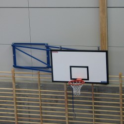 Tilting basketball structure, side wall foldable, projection 170 - 220 cm