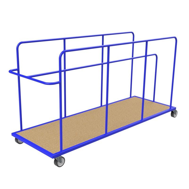 Four-wheeled trolley for mattresses placed vertically Four-wheeled trolley for mattresses placed vertically