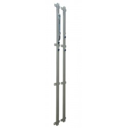 Set of wall-mounted steel rails with tension mechanism type SLIM
