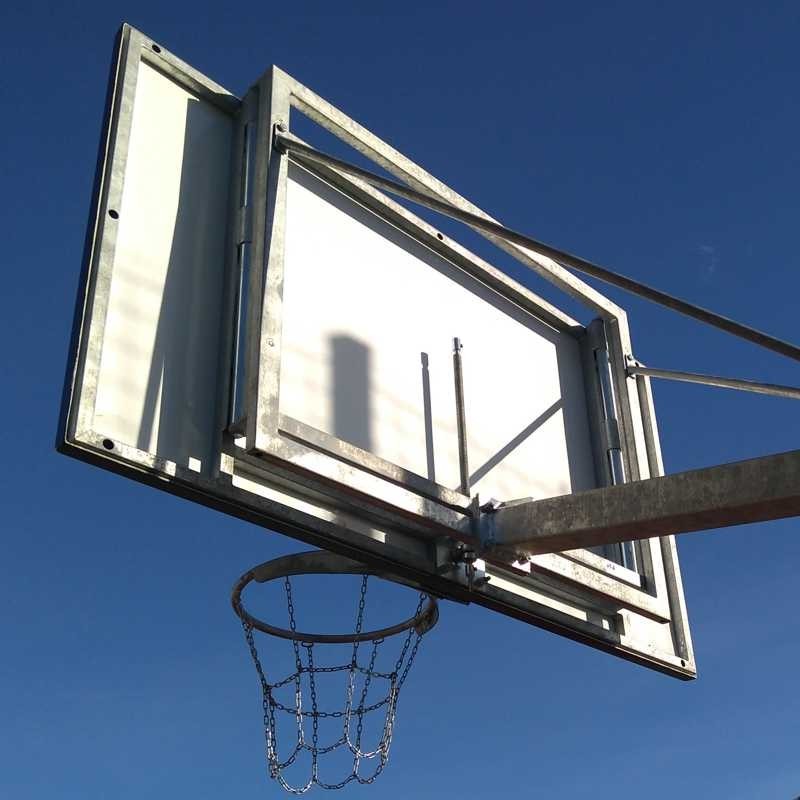 Height adjustment mechanism for backboard 105x180 cm, galvanized, with an adaptive frame for single-post structure