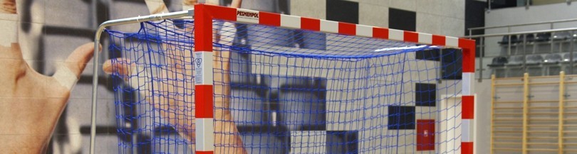 Handball goals measuring 3x2 m made of aluminum or steel profile