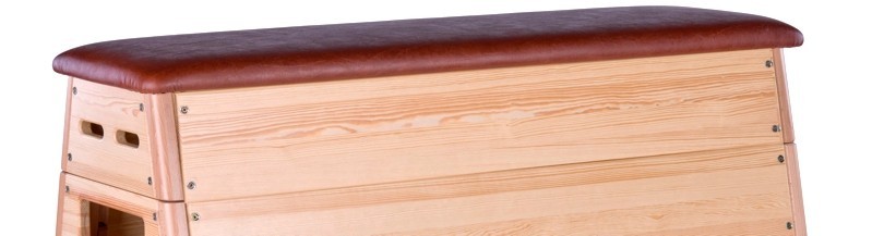 Vaulting boxes, horse and buck with adjustable height, springboards, balance beams