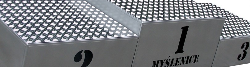 Podium for winners, three-step, fixed or foldable