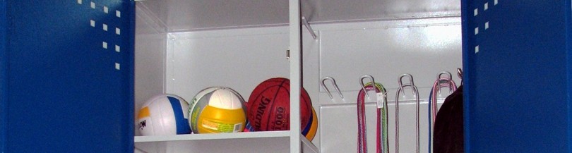 Storage lockers and shelves